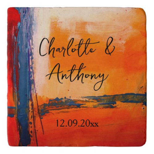 Wedding Creative Abstract Artwork Trivet