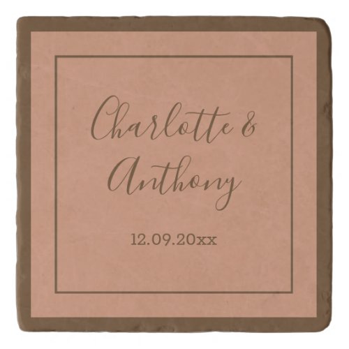 Wedding Creative Calligraphy Names Date Trivet