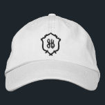 Wedding Crest Monogram Embroidered Baseball Cap<br><div class="desc">Custom wedding crest embroidered baseball cap with personalized monogram. Perfect destination wedding gift, bridal shower favor, or wedding party accessory with elegant frame design. Elevate your wedding celebration with this sophisticated embroidered wedding crest baseball cap! Featuring a custom monogram elegantly framed within an ornate crest design, this personalized white dad...</div>