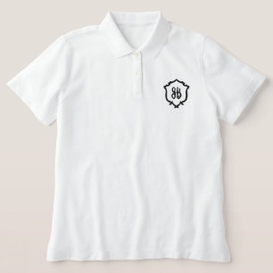 Wedding Crest Monogram Embroidered Women's Polo