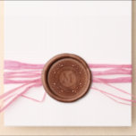 Wedding Crest Monogram Personalized Wax Seal Sticker<br><div class="desc">Add a special touch to envelopes, goodie bags, handmade treats, and more with our elegant wedding monogram Wax Seal Stampers. Botanical Crest monogram wedding collection. Add your custom wording to this design by using the "Edit this design template" boxes on the right hand side of the item, or click the...</div>