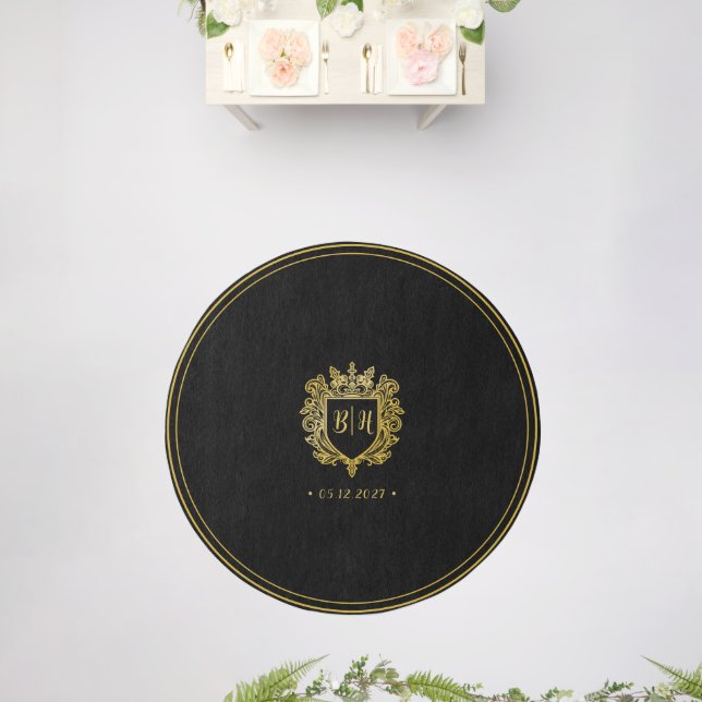 Wedding Crest round area rug (Insitu (Wedding))
