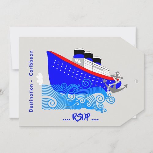 Wedding Cruise Destination RSVP Invitation