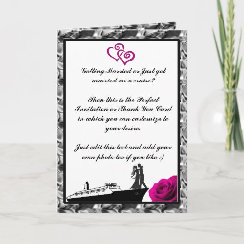 Wedding Cruise Invitations and Thank You Cards