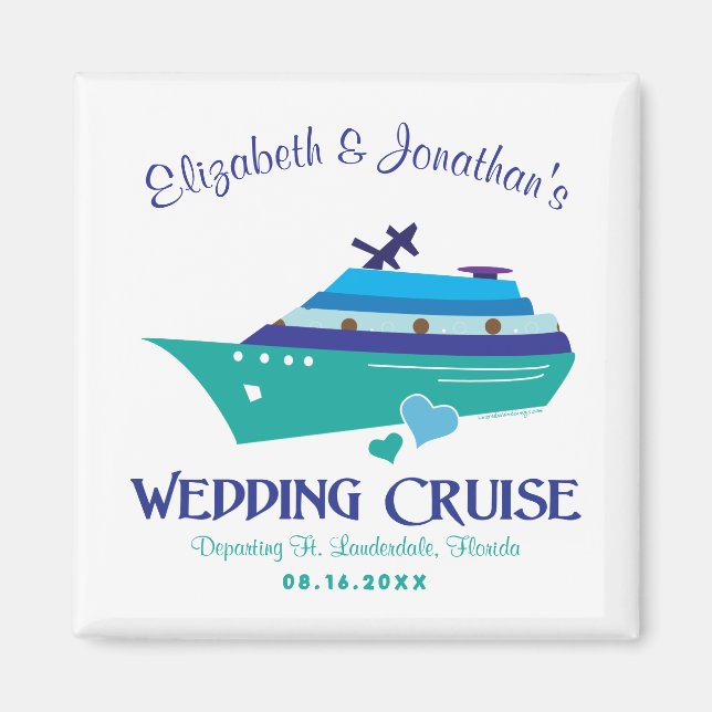 Wedding Cruise Save the Date Magnet (Front)