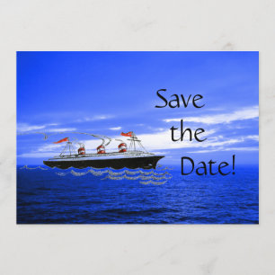 Wedding Cruise Ship Ocean Save the Date