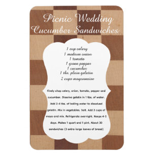 Wedding Cucumber Sandwich Recipe Magnet