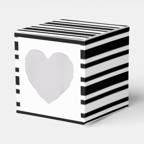 Wedding cupcake black white striped favor boxes