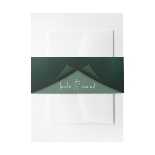 Wedding Curled Paper Edge ID947 Invitation Belly Band