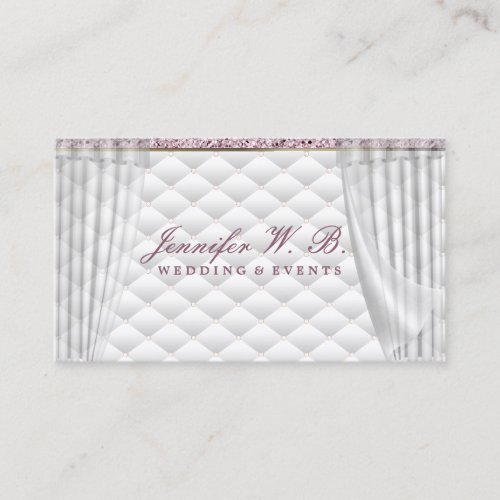 Wedding Curtain Party Decoration Interior Design Business Card