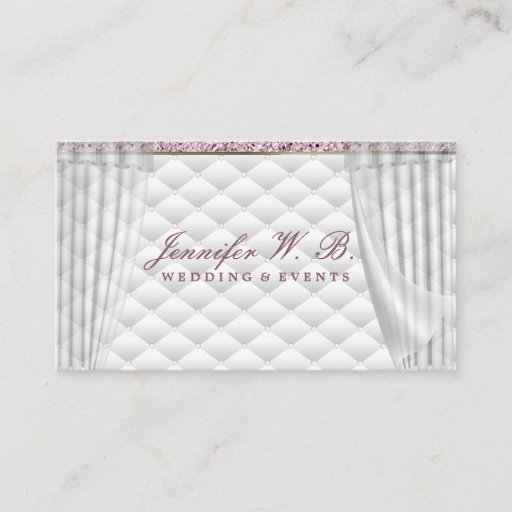 Customizable Wedding Curtain Party Decoration Interior Design Business Card