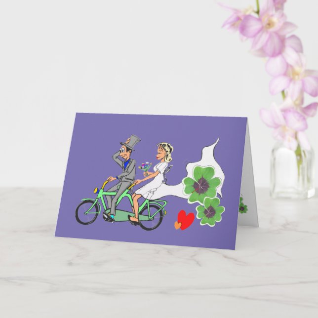 Wedding Cust. BG Color DIY Greeting Card (Orchid)
