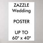 Wedding Custom 11&quot; X 16.5&quot; Poster Thick Portrait at Zazzle