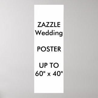 Wedding Custom 12" x 36" Poster MATTE Portrait