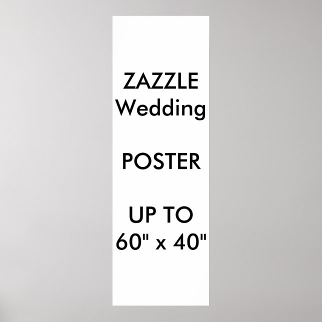 Wedding Custom 12" x 36" Poster MATTE Portrait (Front)