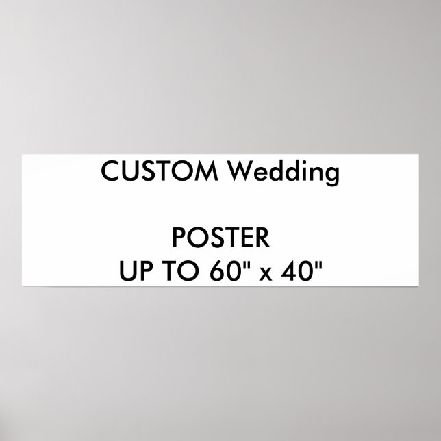 Wedding Custom 36" x 12" Poster GLOSSY Landscape (Front)