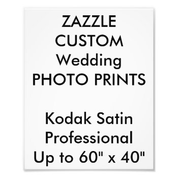 Wedding Custom 8" X 10" Professional Photo Prints by ZazzleWeddingBlanks at Zazzle
