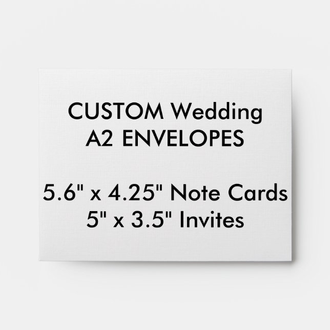Wedding Custom A2 Envelopes 5.6"x4.25" Note Cards (Front)