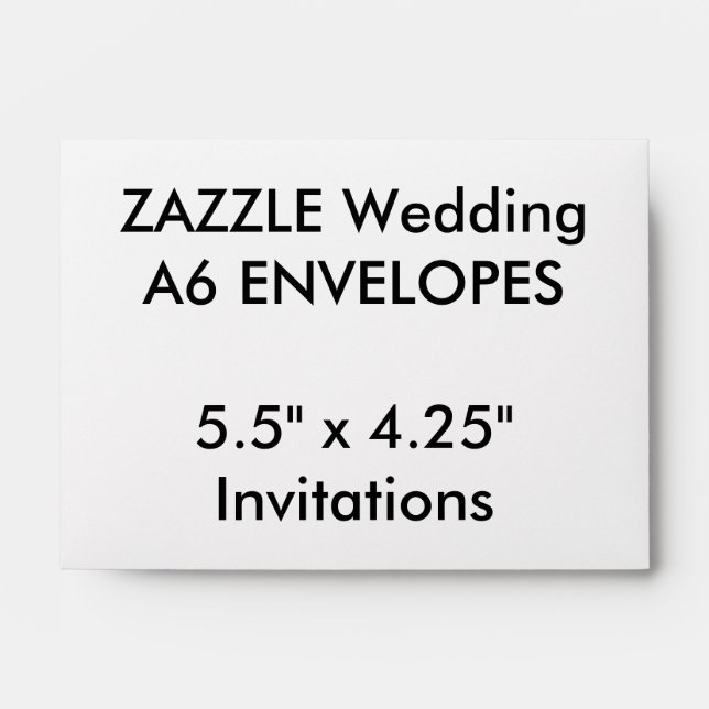 Wedding Custom A6 Envelopes 5.5"x4.25" Invitations (Front)