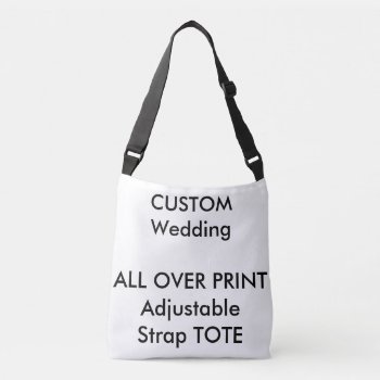 Wedding Custom All Over Print Strap Tote Medium by PersonaliseMyWedding at Zazzle
