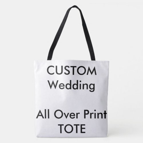 Wedding Custom ALL OVER PRINT Tote Bag LARGE