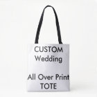 Wedding Custom ALL OVER PRINT Tote Bag MEDIUM