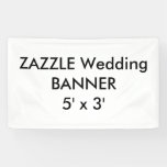 Wedding Custom Banner 5&#39; X 3&#39; at Zazzle
