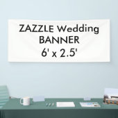 Wedding Custom Banner 6' x 2.5' | Zazzle