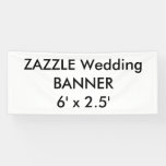 Wedding Custom Banner 6&#39; X 2.5&#39; at Zazzle