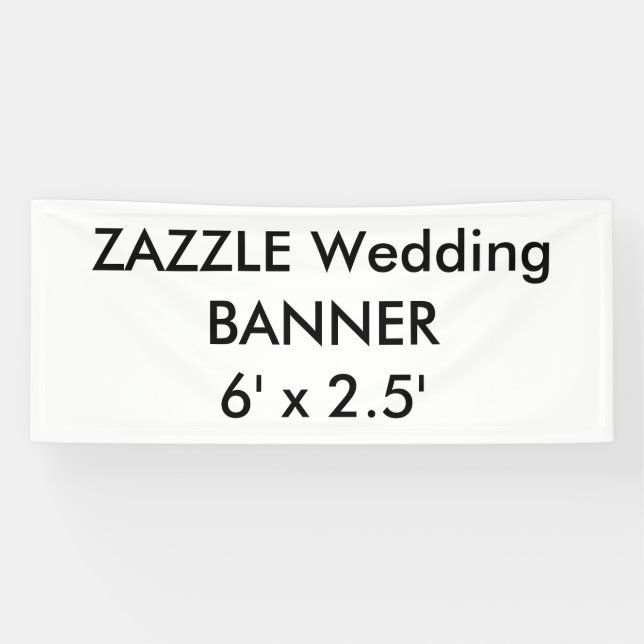 Wedding Custom Banner 6' x 2.5' (Horizontal)