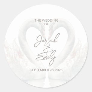 Wedding Custom Classic Round Sticker