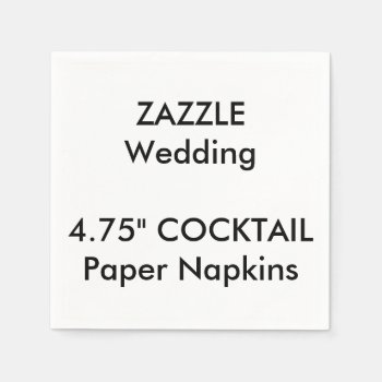 Wedding Custom Cocktail Disposable Paper Napkins by TheWeddingCollection at Zazzle