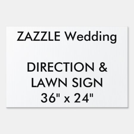 Wedding Custom Direction & Lawn Sign 36" X 24"