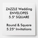 Wedding Custom Envelopes 5.25&quot; Square Invitations at Zazzle