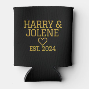Wedding Custom Established Date Can Cooler
