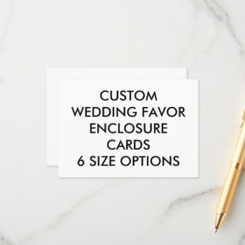 Wedding Custom Favor Enclosure Cards - Semi-gloss by APersonalizedWedding at Zazzle