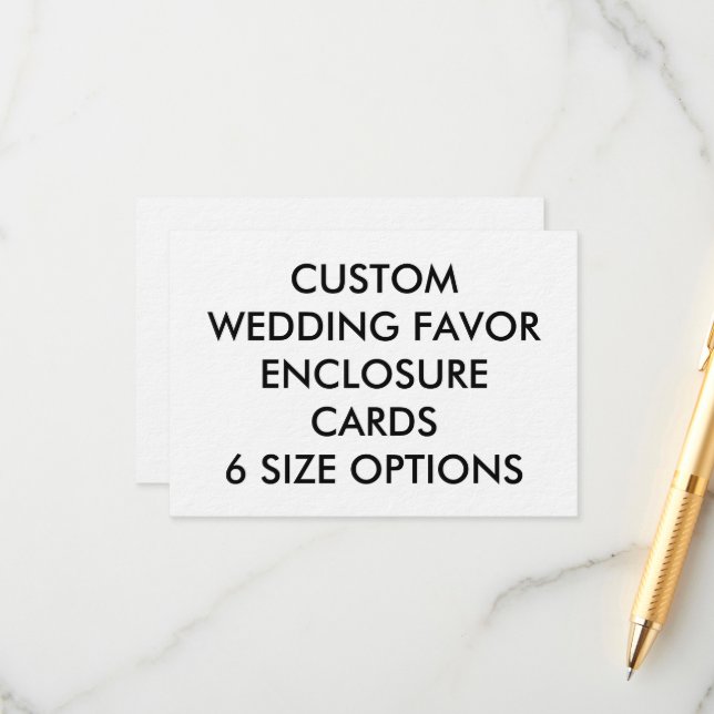 Wedding Custom FAVOR ENCLOSURE CARDS - ULTRA-THICK (Front/Back In Situ)