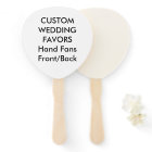 Wedding Custom Favors HAND FANS - ECRU PADDLE