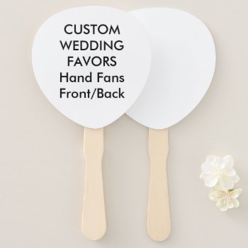 Wedding Custom Favors Hand Fans - White Paddle by APersonalizedWedding at Zazzle