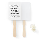 Wedding Custom Favors HAND FANS - WHITE RECTANGLE