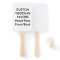 Wedding Custom Favors HAND FANS - WHITE RECTANGLE