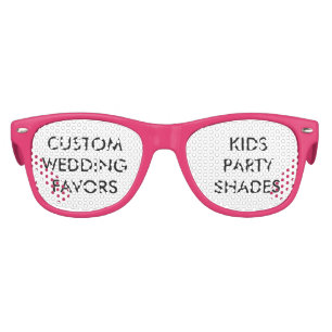 Wedding Custom Favors KIDS PARTY SHADES - PINK