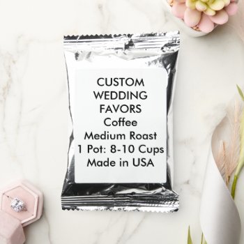 Wedding Custom Favors Medium Roast Coffee Packets Coffee Drink Mix by APersonalizedWedding at Zazzle