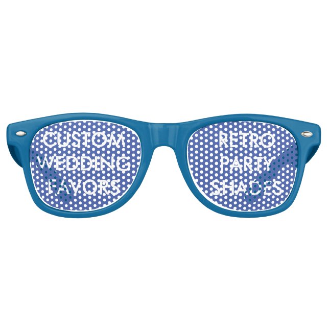 Wedding Custom Favors PARTY SHADES - RETRO BLUE (Front)