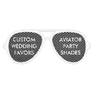 Wedding Custom Favors WHITE AVIATOR PARTY SHADES