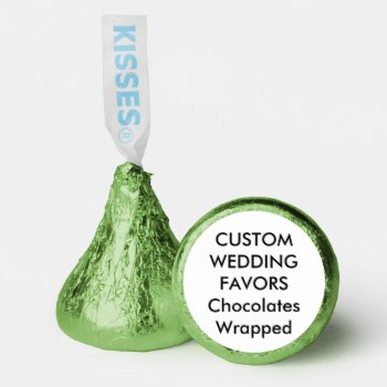 Wedding Custom Favors Wrapped Chocolates - Green by APersonalizedWedding at Zazzle