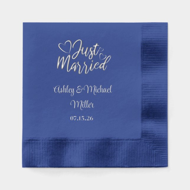 Wedding Custom  Foil Napkins (Front)