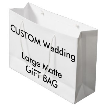 Wedding Custom Gift Bag Matte Large 12.5" X 9" by APersonalizedWedding at Zazzle