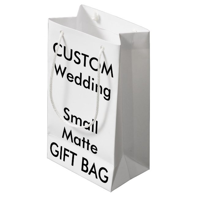 Wedding Custom Gift Bag MATTE SMALL 5" x 8.5" (Front Angled)