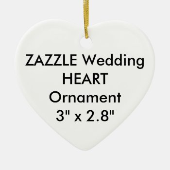 Wedding Custom Heart Hanging Ornament Decoration by TheWeddingCollection at Zazzle